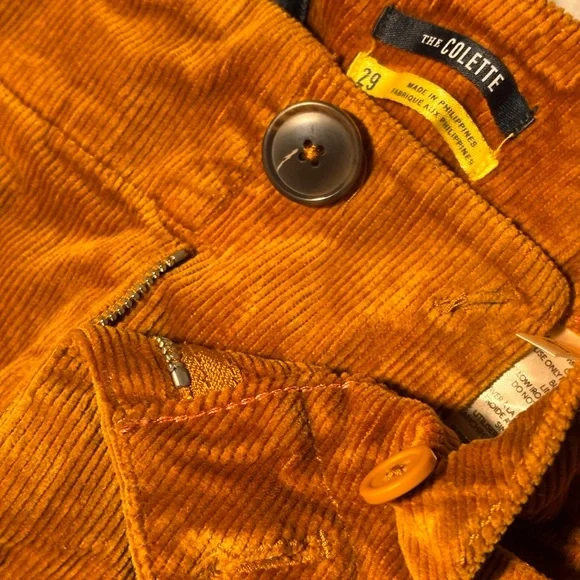 Maeve ANTHROPOLOGIE Colette Caramel Corduroy Wide-Leg Crop Pants Women’s Size 29 - Picture 8 of 12